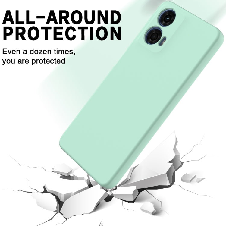 For Motorola Moto G24 Power Solid Color Liquid Silicone Dropproof Full Coverage Phone Case(Green) by buy2fix