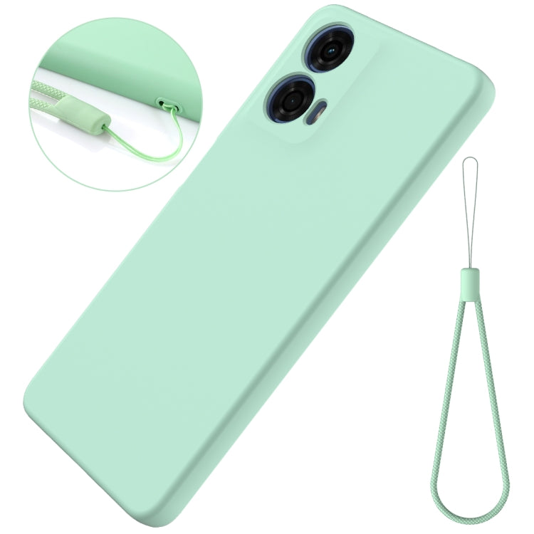 For Motorola Moto G24 Power Solid Color Liquid Silicone Dropproof Full Coverage Phone Case(Green) by buy2fix