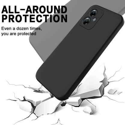 For Motorola Moto G64 Solid Color Liquid Silicone Dropproof Full Coverage Phone Case(Black) by buy2fix