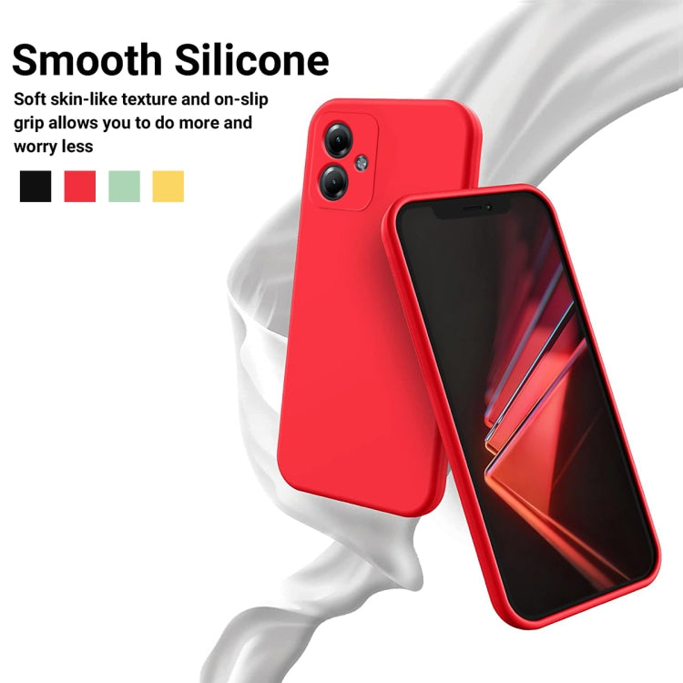 For Motorola Moto G64 Solid Color Liquid Silicone Dropproof Full Coverage Phone Case(Red) by buy2fix