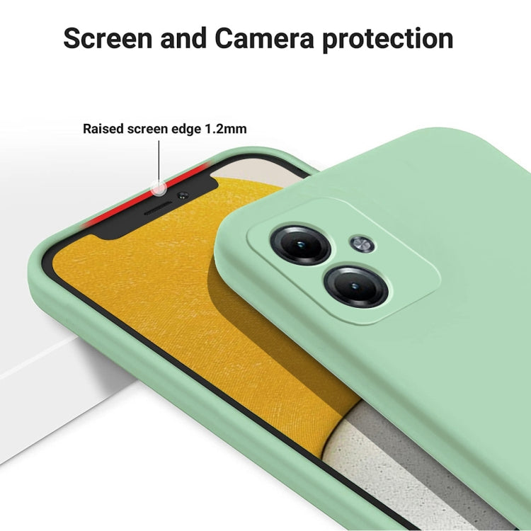 For Motorola Moto G64 Solid Color Liquid Silicone Dropproof Full Coverage Phone Case(Green) by buy2fix