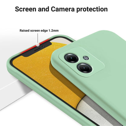 For Motorola Moto G64 Solid Color Liquid Silicone Dropproof Full Coverage Phone Case(Green) by buy2fix