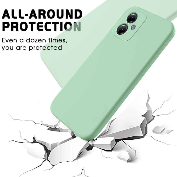 For Motorola Moto G64 Solid Color Liquid Silicone Dropproof Full Coverage Phone Case(Green) by buy2fix