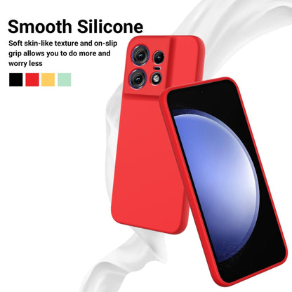 For Motorola Edge 50 Pro Solid Color Liquid Silicone Dropproof Full Coverage Phone Case(Red) by buy2fix