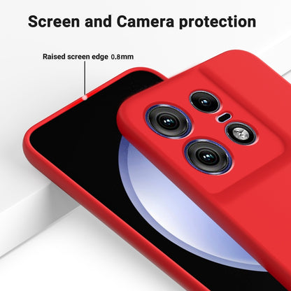 For Motorola Edge 50 Pro Solid Color Liquid Silicone Dropproof Full Coverage Phone Case(Red) by buy2fix
