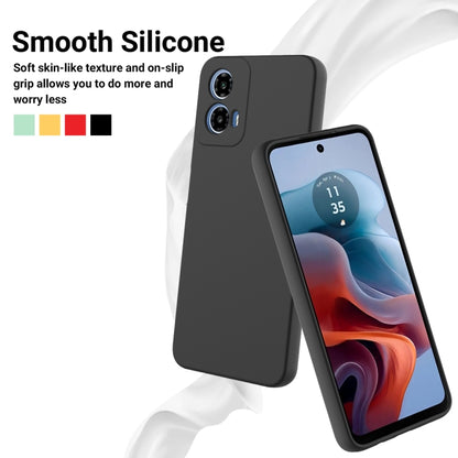 For Motorola Moto G Power 2024 Solid Color Liquid Silicone Dropproof Full Coverage Phone Case(Black) by buy2fix