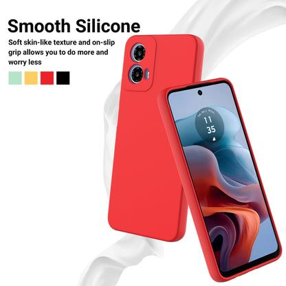 For Motorola Moto G Power 2024 Solid Color Liquid Silicone Dropproof Full Coverage Phone Case(Red) by buy2fix