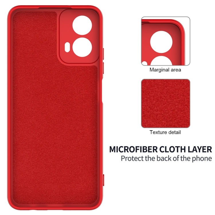 For Motorola Moto G Power 2024 Solid Color Liquid Silicone Dropproof Full Coverage Phone Case(Red) by buy2fix