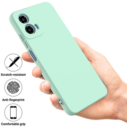 For Motorola Moto G Power 2024 Solid Color Liquid Silicone Dropproof Full Coverage Phone Case(Green) by buy2fix