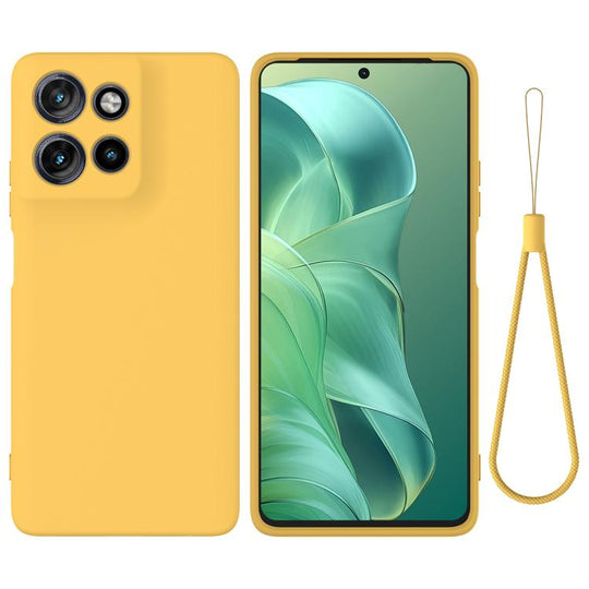 For Motorola Moto G Power 2025 / 2026 Solid Color Liquid Silicone Dropproof Full Coverage Phone Case(Yellow)