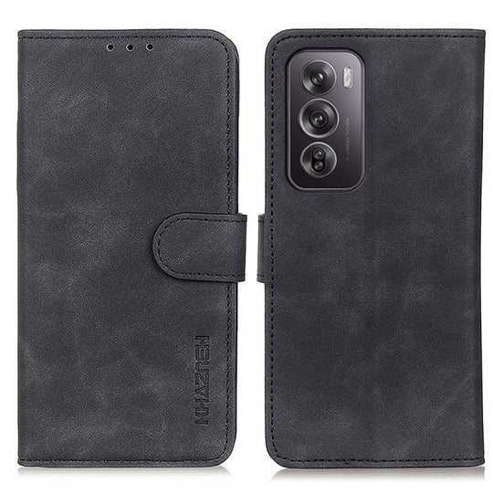 For OPPO Reno12 Pro 5G Global KHAZNEH Retro Texture Flip Leather Phone Case(Black)