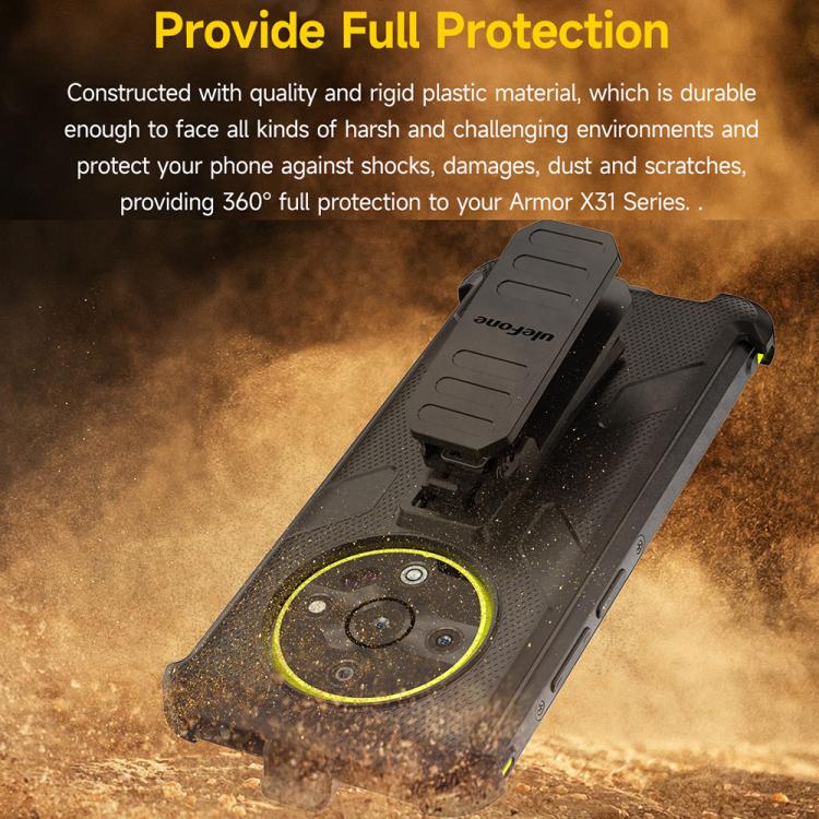 For Ulefone Armor X31 / X31 Pro Ulefone Back Clip Phone Case with Carabiner(Black) - Ulefone Cases by Ulefone | Online Shopping UK | buy2fix