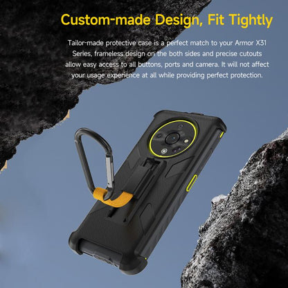 For Ulefone Armor X31 / X31 Pro Ulefone Back Clip Phone Case with Carabiner(Black) - Ulefone Cases by Ulefone | Online Shopping UK | buy2fix