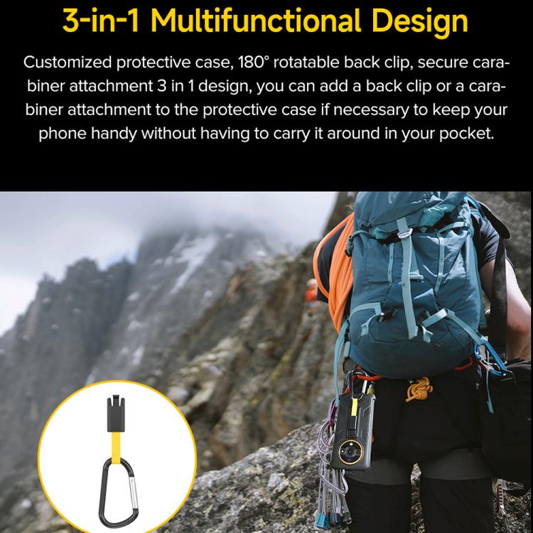 For Ulefone Armor X31 / X31 Pro Ulefone Back Clip Phone Case with Carabiner(Black) - Ulefone Cases by Ulefone | Online Shopping UK | buy2fix