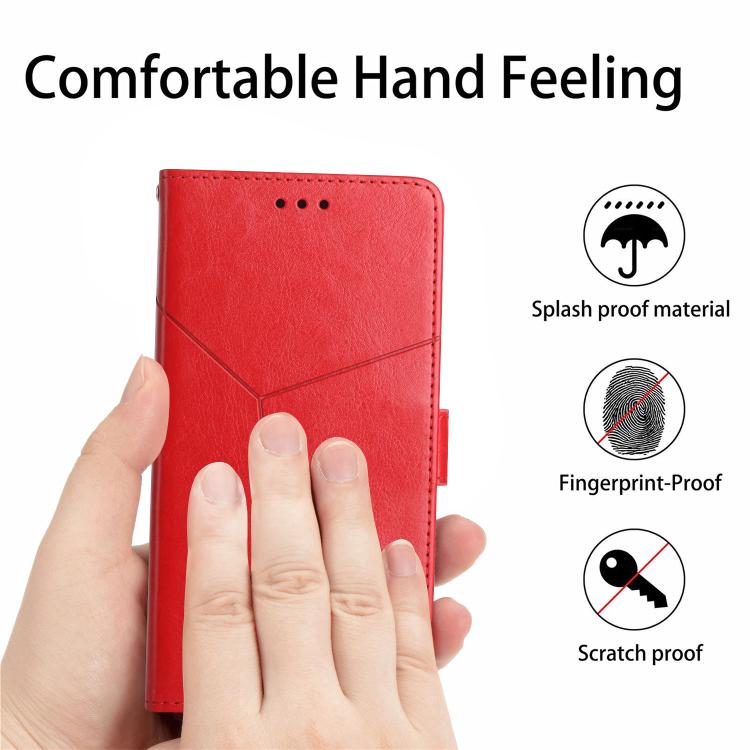 For iPhone Air HT01 Y-shaped Pattern Flip Leather Phone Case(Red) - iPhone Air Cases by buy2fix | Online Shopping UK | buy2fix