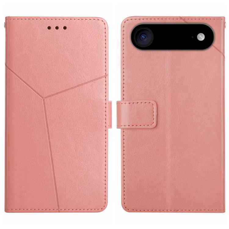 For iPhone Air HT01 Y-shaped Pattern Flip Leather Phone Case(Pink) - iPhone Air Cases by buy2fix | Online Shopping UK | buy2fix