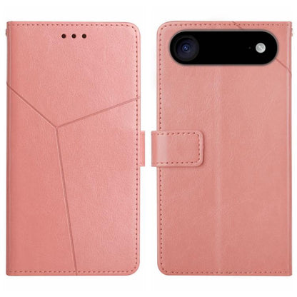 For iPhone Air HT01 Y-shaped Pattern Flip Leather Phone Case(Pink) - iPhone Air Cases by buy2fix | Online Shopping UK | buy2fix