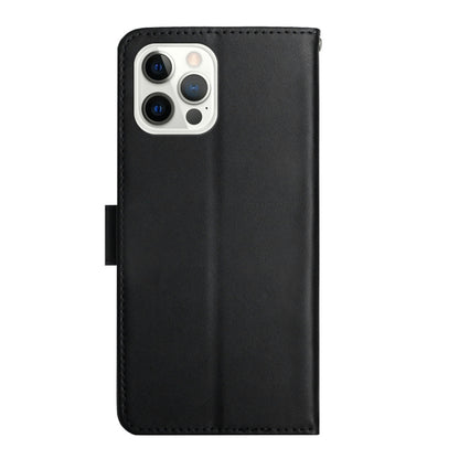 For iPhone 16 Pro Genuine Leather Fingerprint-proof Flip Phone Case(Black) by buy2fix