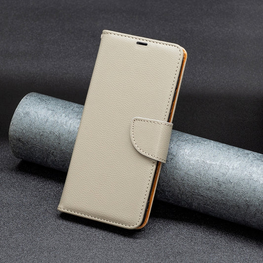For Xiaomi Redmi Note 13 Pro 4G Global Litchi Texture Pure Color Leather Phone Case(Grey) - Xiaomi Cases by buy2fix | Online Shopping UK | buy2fix