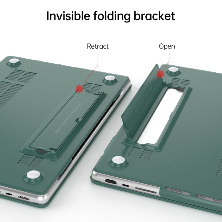 For Macbook Air 15.3 A3114 / M4 A3241 Frosted Translucent Laptop Protective Case(Dark Green) - MacBook Air Cases by buy2fix | Online Shopping UK | buy2fix