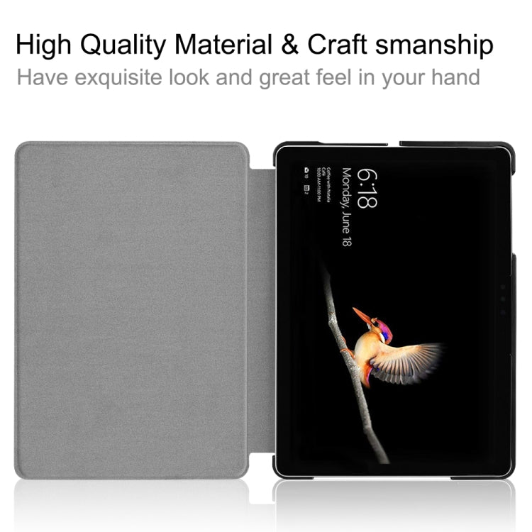 For Microsoft Surface Go 2 / Surface Go Voltage Elastic Texture Horizontal Flip Leather Case with Holder(Grey) by buy2fix