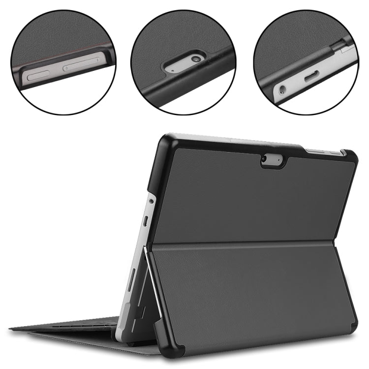 For Microsoft Surface Go 2 / Surface Go Voltage Elastic Texture Horizontal Flip Leather Case with Holder(Grey) by buy2fix