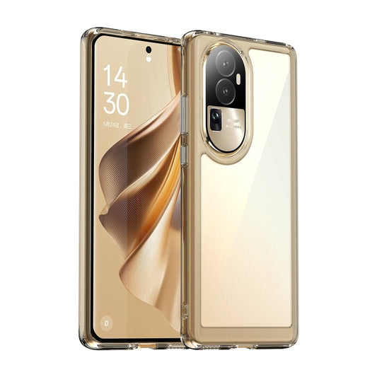 For OPPO Reno10 Pro+ Colorful Series Acrylic Hybrid TPU Phone Case(Transparent Grey) by buy2fix