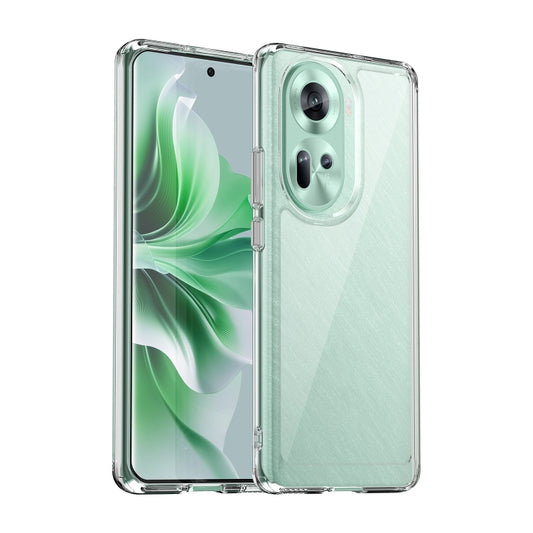 For OPPO Reno11 Global Colorful Series Acrylic Hybrid TPU Phone Case(Transparent) - OPPO Cases by buy2fix | Online Shopping UK | buy2fix