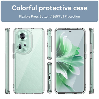 For OPPO Reno11 Global Colorful Series Acrylic Hybrid TPU Phone Case(Transparent) - OPPO Cases by buy2fix | Online Shopping UK | buy2fix