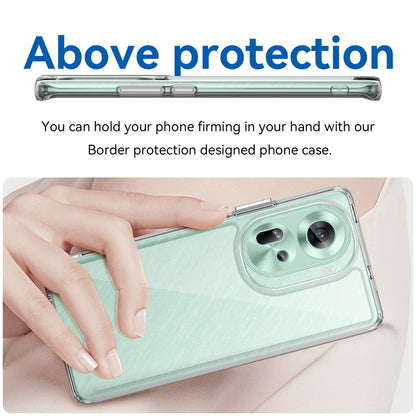 For OPPO Reno11 Global Colorful Series Acrylic Hybrid TPU Phone Case(Transparent) - OPPO Cases by buy2fix | Online Shopping UK | buy2fix