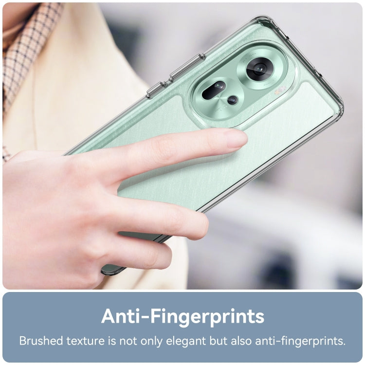 For OPPO Reno11 Global Colorful Series Acrylic Hybrid TPU Phone Case(Transparent) - OPPO Cases by buy2fix | Online Shopping UK | buy2fix