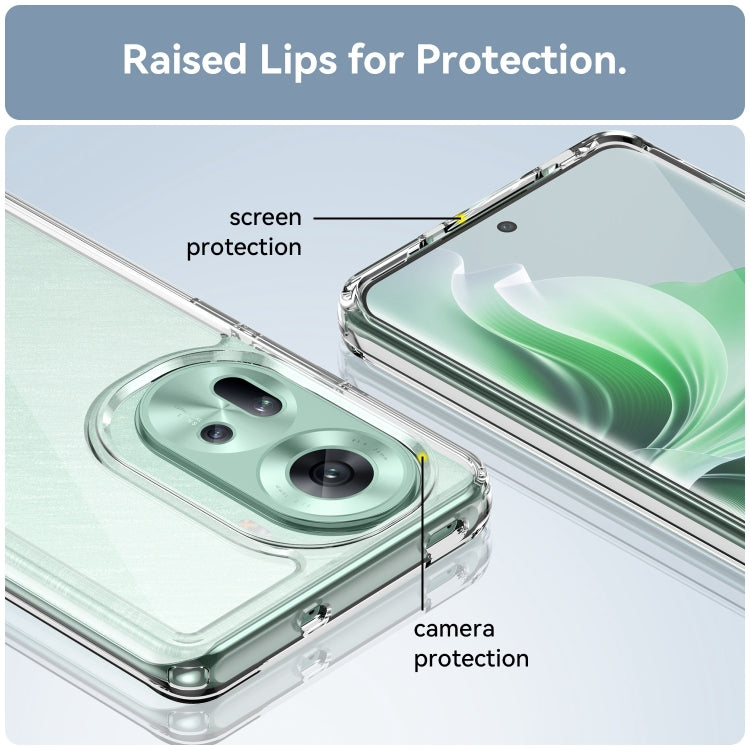 For OPPO Reno11 Global Colorful Series Acrylic Hybrid TPU Phone Case(Transparent) - OPPO Cases by buy2fix | Online Shopping UK | buy2fix