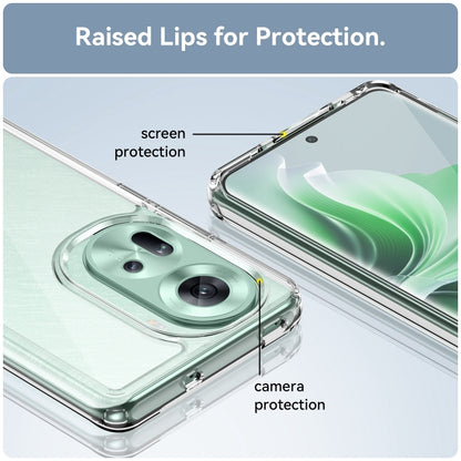For OPPO Reno11 Global Colorful Series Acrylic Hybrid TPU Phone Case(Transparent) - OPPO Cases by buy2fix | Online Shopping UK | buy2fix
