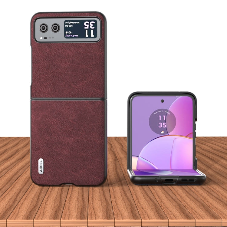 For Motorola Razr 40 ABEEL Dream Litchi Texture PU Phone Case(Purple) - Motorola Cases by buy2fix | Online Shopping UK | buy2fix