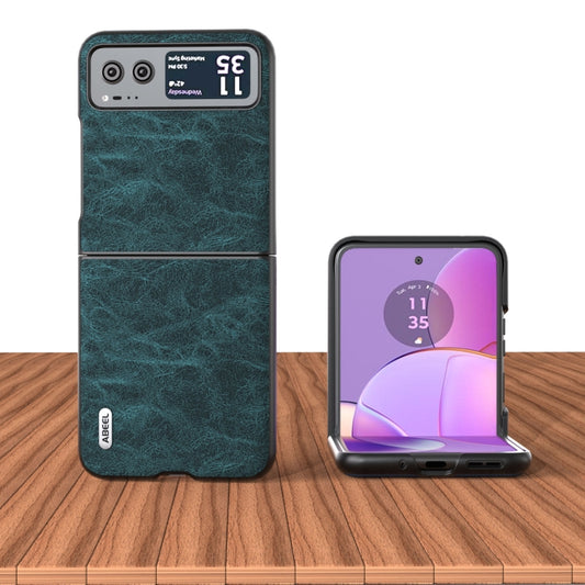 For Motorola Razr 40 ABEEL Dream Litchi Texture PU Phone Case(Blue) - Motorola Cases by buy2fix | Online Shopping UK | buy2fix