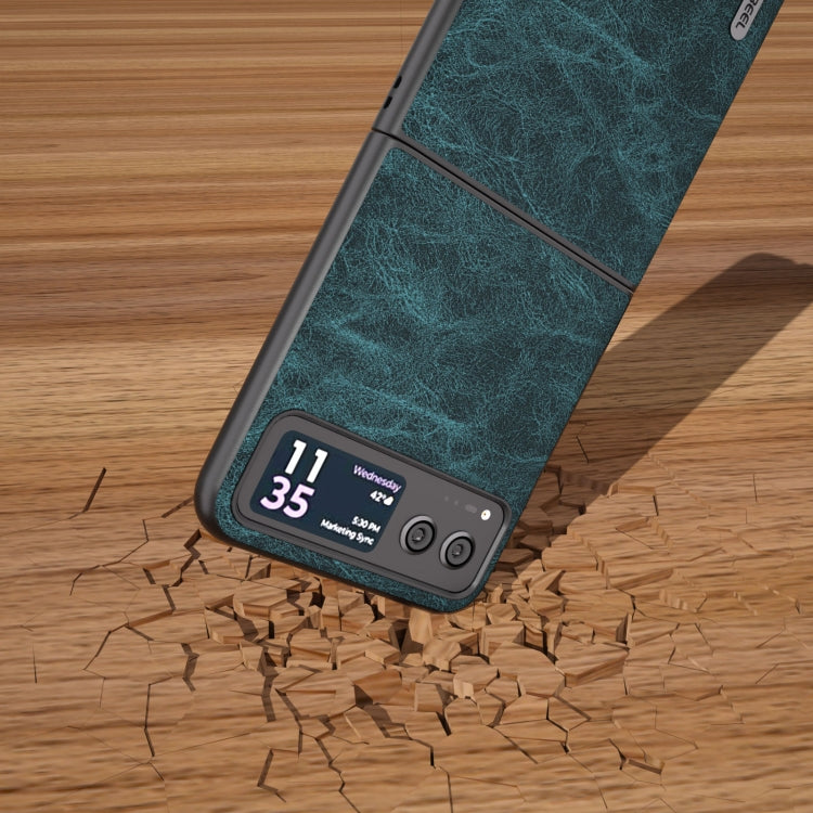 For Motorola Razr 40 ABEEL Dream Litchi Texture PU Phone Case(Blue) - Motorola Cases by buy2fix | Online Shopping UK | buy2fix