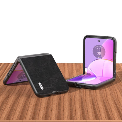 For Motorola Razr 40 ABEEL Dream Litchi Texture PU Phone Case(Black) - Motorola Cases by buy2fix | Online Shopping UK | buy2fix