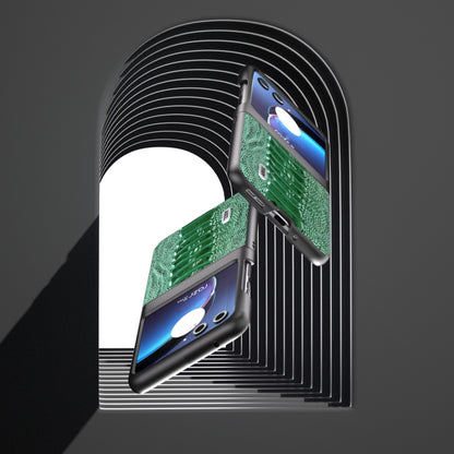 For Motorola Razr 40 Ultra ABEEL Genuine Leather Weilai Series Phone Case(Green) by buy2fix