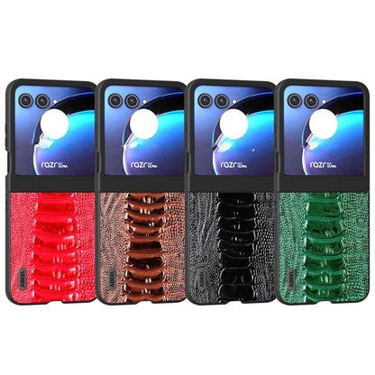 For Motorola Razr 50 ABEEL Genuine Leather Weilai Series Phone Case(Black) by buy2fix