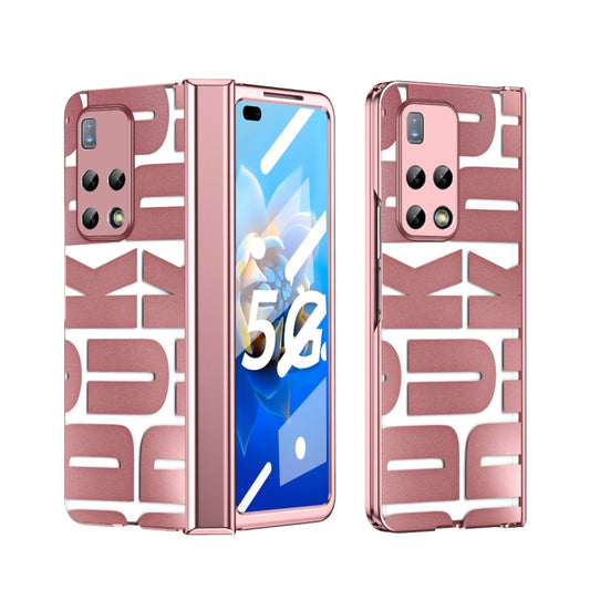 For Huawei Mate X2 Integrated Electroplating Folding Phone Case with Hinge(Rose Gold) - Huawei Cases by buy2fix | Online Shopping UK | buy2fix