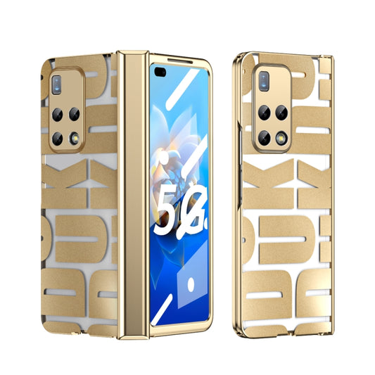 For Huawei Mate X2 Integrated Electroplating Folding Phone Case with Hinge(Tyrant Gold) - Huawei Cases by buy2fix | Online Shopping UK | buy2fix