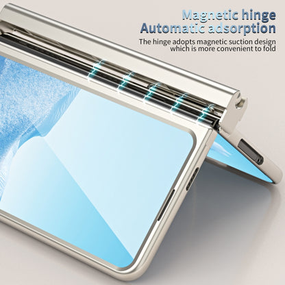 For Google Pixel Fold Integrated Electroplating Pen Slot Folding Phone Case with Stylus(Gold) by buy2fix