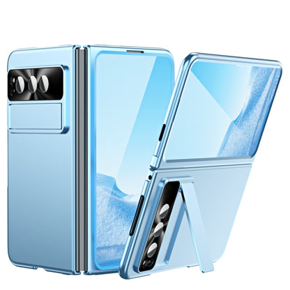 For Google Pixel Fold Integrated Electroplating PC Folding Phone Case(Blue) by buy2fix