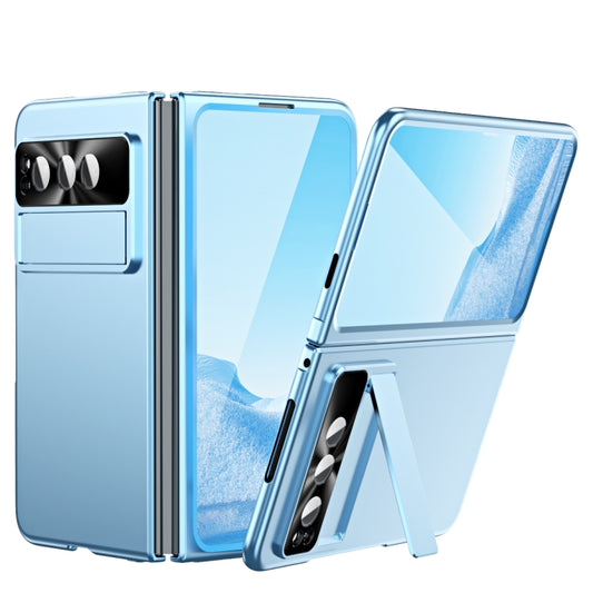For Google Pixel Fold Integrated Electroplating PC Folding Phone Case(Blue) by buy2fix