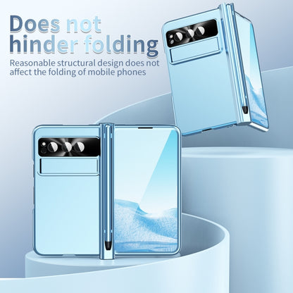 For Google Pixel Fold Integrated Electroplating PC Folding Phone Case(Blue) by buy2fix