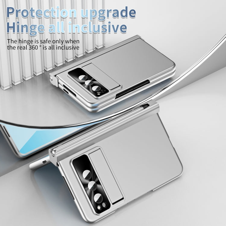 For Google Pixel Fold Integrated Electroplating PC Folding Phone Case(Silver) by buy2fix