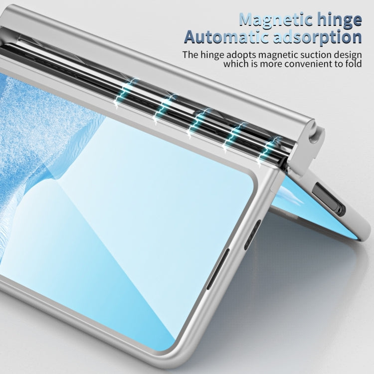 For Google Pixel Fold Integrated Electroplating PC Folding Phone Case(Silver) by buy2fix