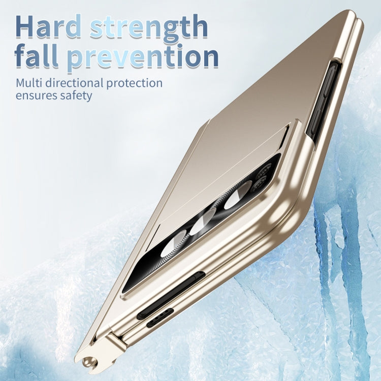 For Google Pixel Fold Integrated Electroplating PC All-inclusive Phone Case with Hinge(Gold) by buy2fix