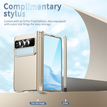 For Google Pixel Fold Integrated Electroplating PC All-inclusive Phone Case with Hinge(Gold) by buy2fix