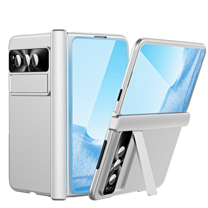 For Google Pixel Fold Integrated Electroplating PC All-inclusive Phone Case with Hinge(Silver) by buy2fix